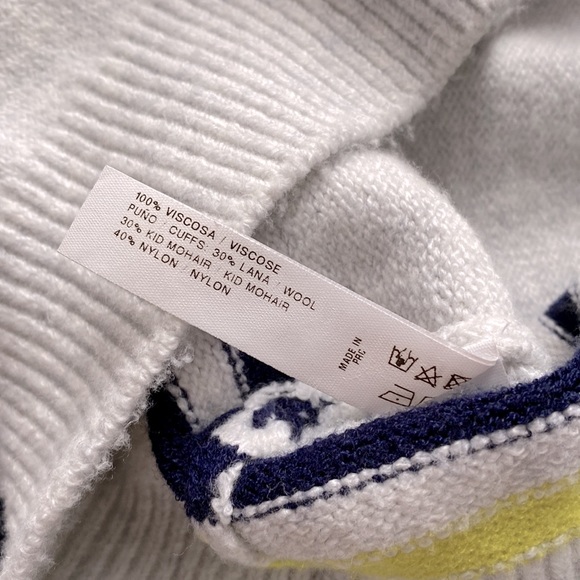 Anthropologie | Long Sleeve Sweater Blouse | Floral Stripe - Picture 6 of 6